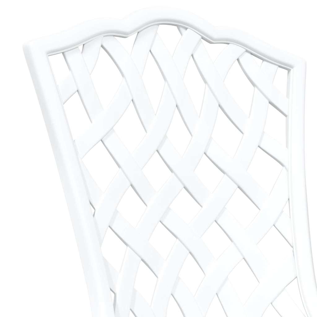 vidaXL Zestaw Bistro Ogrodowego 3 pcs Biały Aluminium