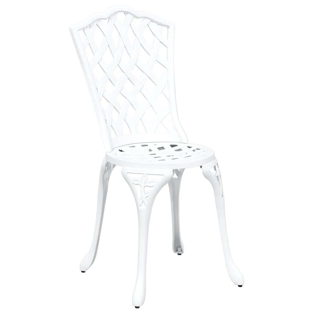 vidaXL Zestaw Bistro Ogrodowego 3 pcs Biały Aluminium