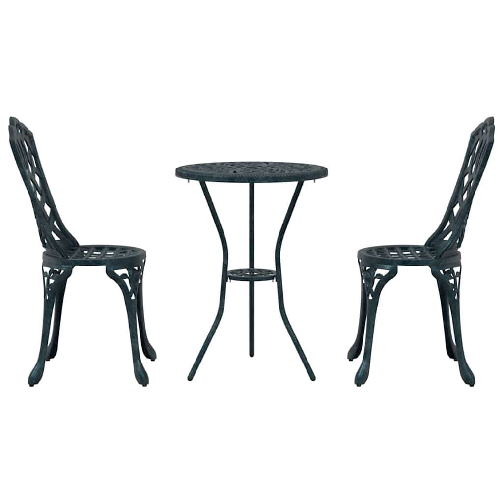 vidaXL Zestaw Bistro Ogrodowego 3 pcs Zielony Aluminium