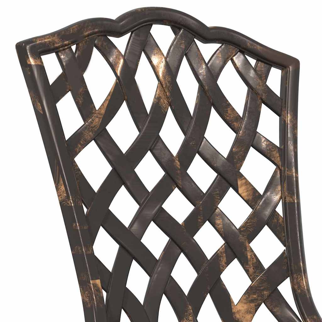 vidaXL Krzesło Ogrodowe 2 pcs kolor bronzu 39 x 40 x 87cm Aluminium