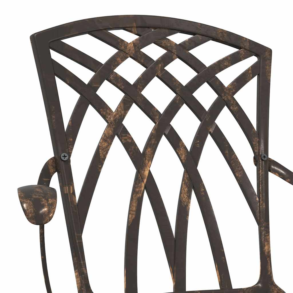 vidaXL Krzesło Ogrodowe 2 pcs kolor bronzu 53 x 51 x 88,5cm Aluminium