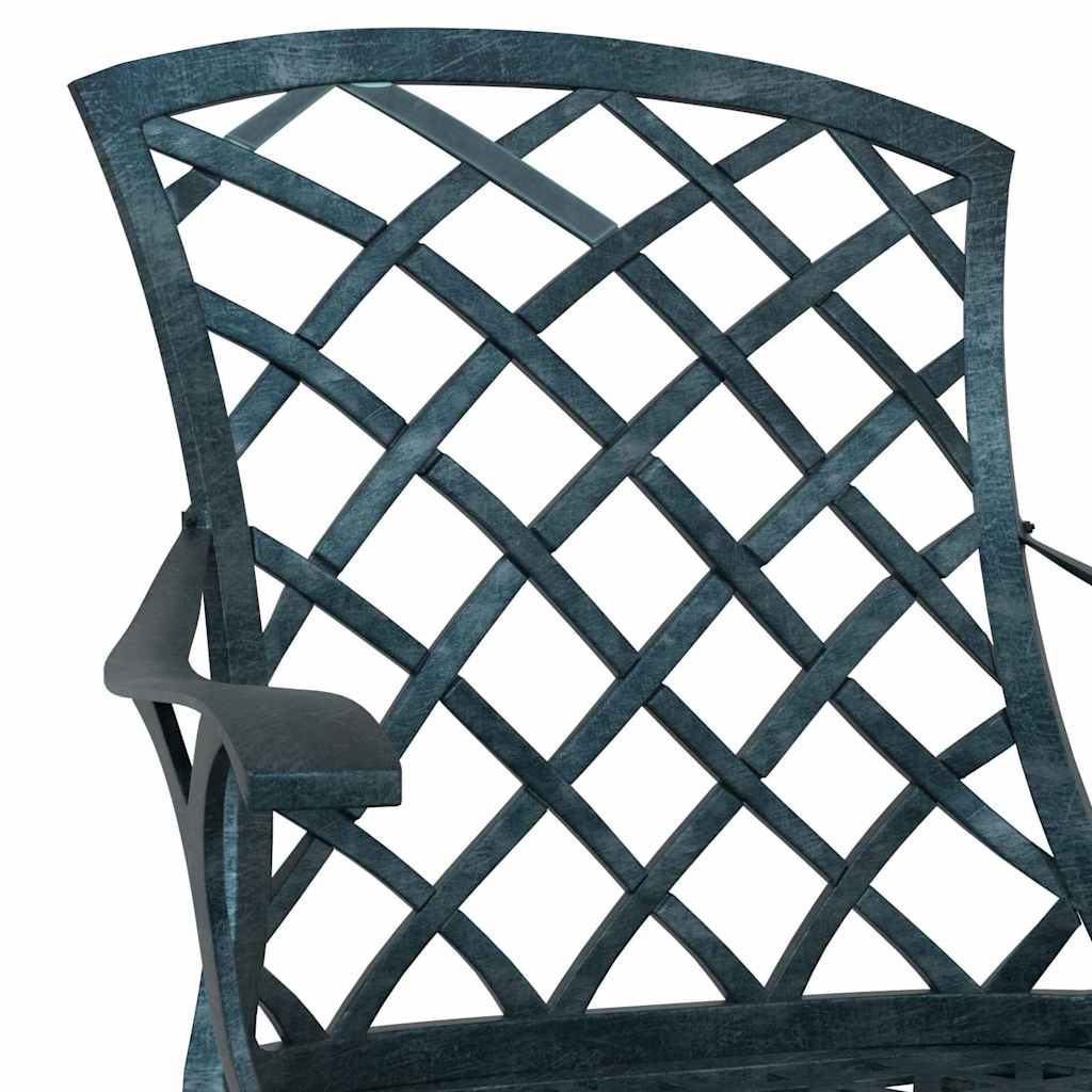 vidaXL Krzesło Ogrodowe 4 pcs Zielony 61 x 60,5 x 93cm Aluminium