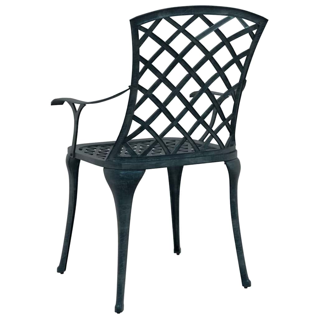 vidaXL Krzesło Ogrodowe 4 pcs Zielony 61 x 60,5 x 93cm Aluminium