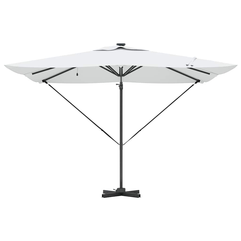 vidaXL Parasol plażowy Ze LED Lights piaskowy 286 x 284 x 270 cm