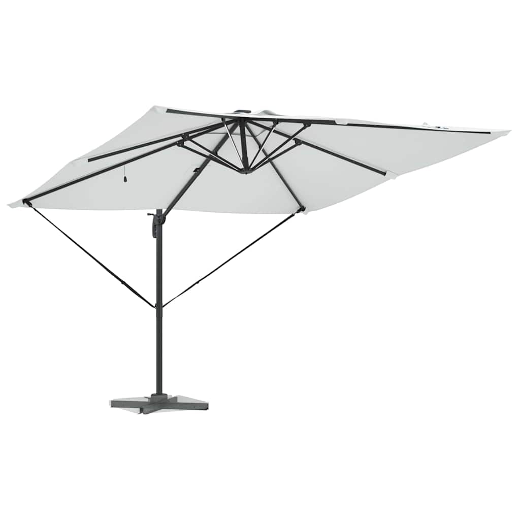 vidaXL Parasol plażowy Ze LED Lights piaskowy 286 x 284 x 270 cm
