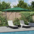vidaXL Parasol plażowy Ze LED Lights Zielony 286 x 284 x 270 cm