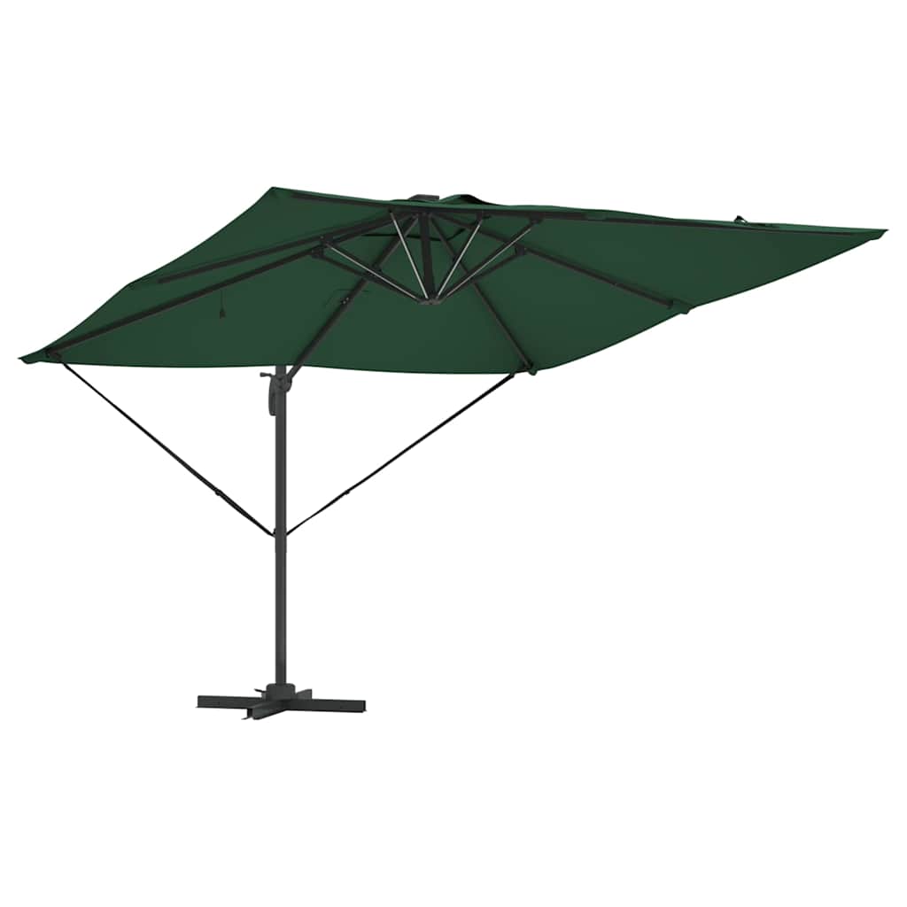 vidaXL Parasol plażowy Ze LED Lights Zielony 286 x 284 x 270 cm