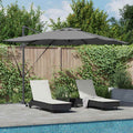 vidaXL Parasol plażowy Ze LED Lights Antracyt 286 x 284 x 270 cm