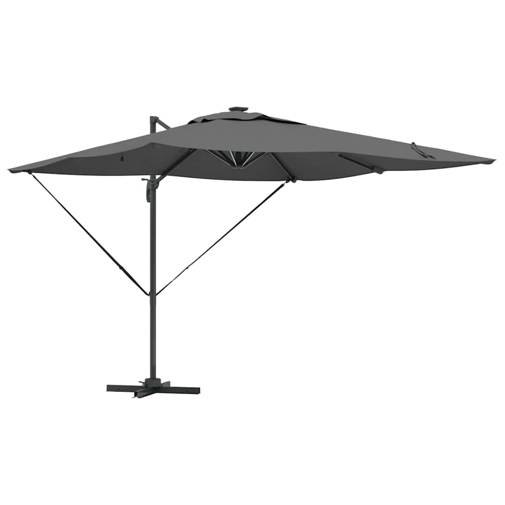 vidaXL Parasol plażowy Ze LED Lights Antracyt 286 x 284 x 270 cm
