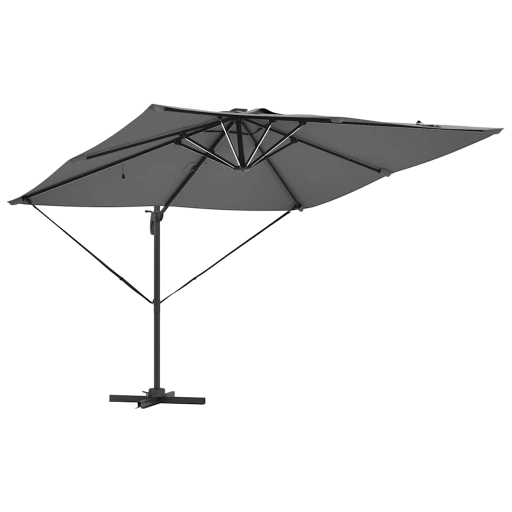 vidaXL Parasol plażowy Ze LED Lights Antracyt 286 x 284 x 270 cm
