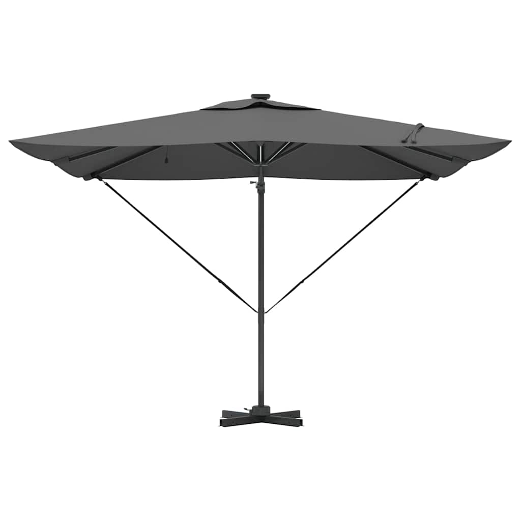vidaXL Parasol plażowy Ze LED Lights Antracyt 286 x 284 x 270 cm