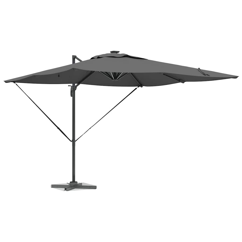 vidaXL Parasol plażowy Ze LED Lights Antracyt 286 x 284 x 270 cm