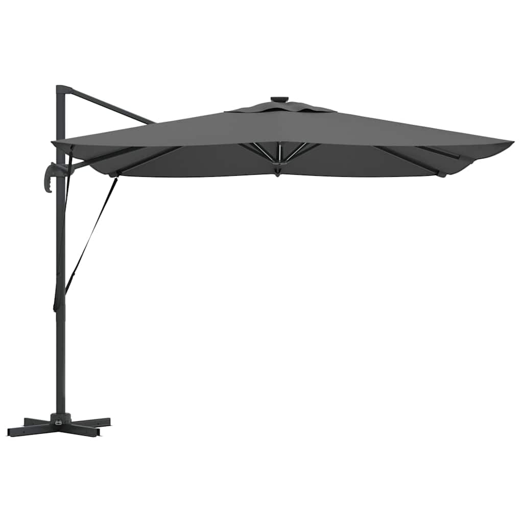 vidaXL Parasol plażowy Ze LED Lights Antracyt 286 x 284 x 270 cm