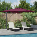 vidaXL Parasol plażowy Bordeaux Czerwony 286 x 284 x 270 cm