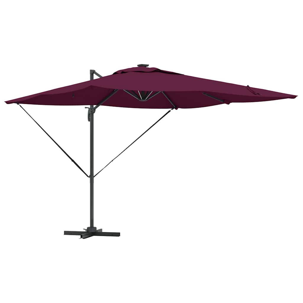 vidaXL Parasol plażowy Bordeaux Czerwony 286 x 284 x 270 cm