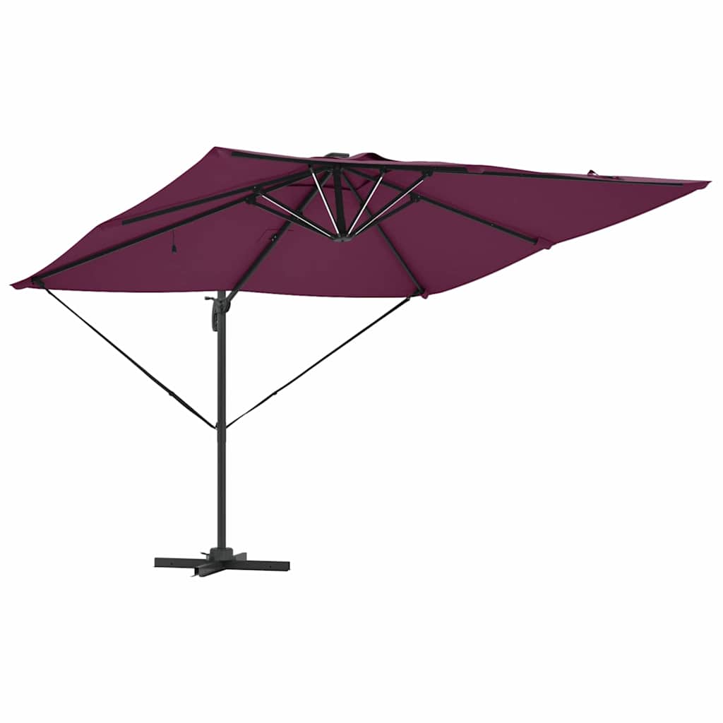 vidaXL Parasol plażowy Bordeaux Czerwony 286 x 284 x 270 cm