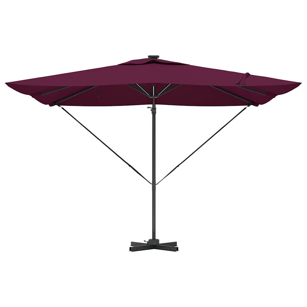 vidaXL Parasol plażowy Bordeaux Czerwony 286 x 284 x 270 cm