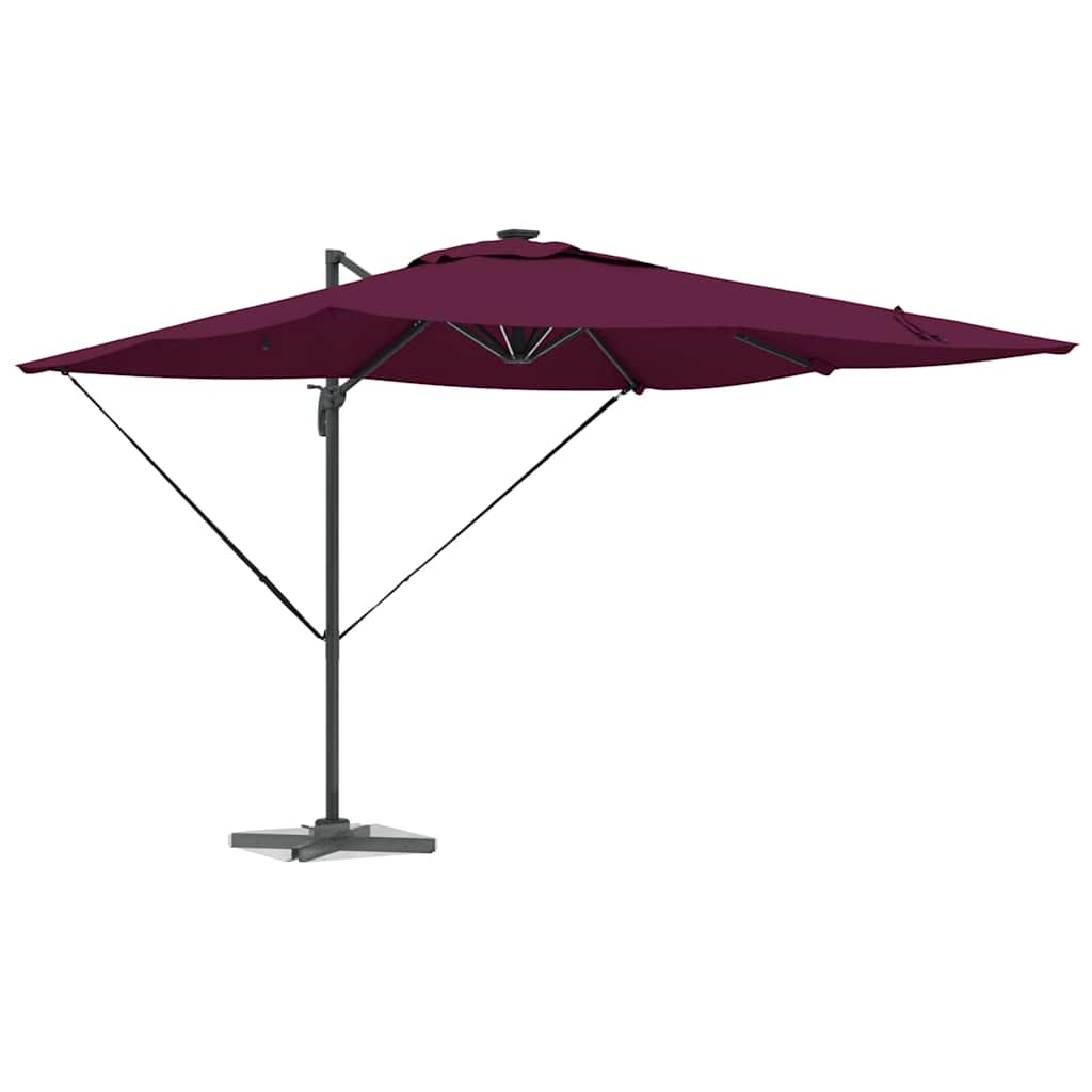 vidaXL Parasol plażowy Bordeaux Czerwony 286 x 284 x 270 cm