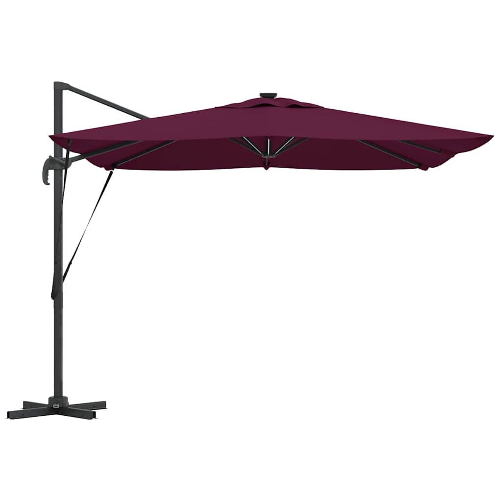vidaXL Parasol plażowy Bordeaux Czerwony 286 x 284 x 270 cm