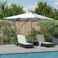 vidaXL Parasol plażowy Ze LED Lights piaskowy 352 x 251 x 265 cm