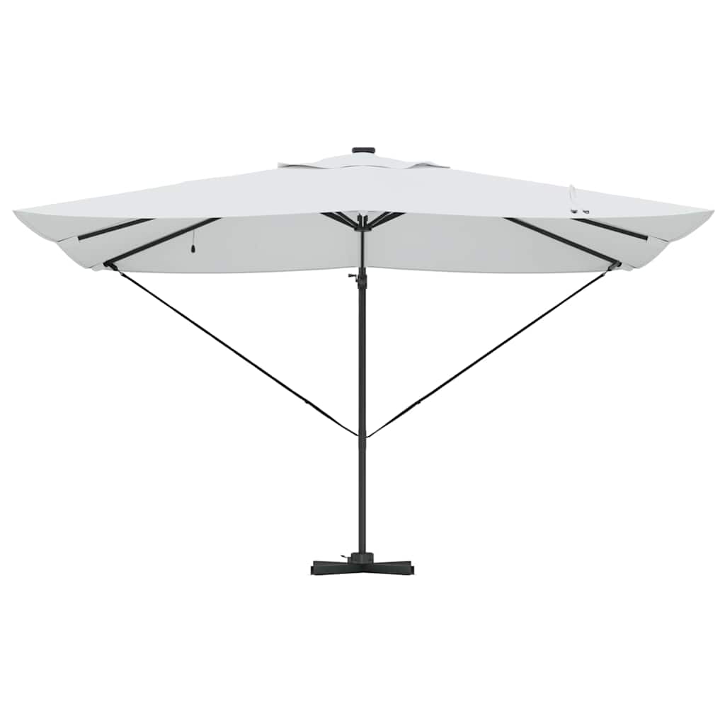 vidaXL Parasol plażowy Ze LED Lights piaskowy 352 x 251 x 265 cm