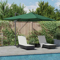 vidaXL Parasol plażowy Ze LED Lights Zielony 352 x 251 x 265 cm