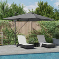 vidaXL Parasol plażowy Ze LED Lights Antracyt 352 x 251 x 265 cm