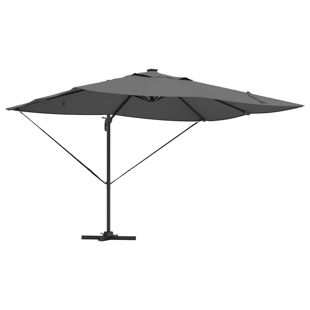 vidaXL Parasol plażowy Ze LED Lights Antracyt 352 x 251 x 265 cm