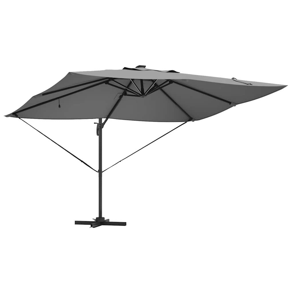 vidaXL Parasol plażowy Ze LED Lights Antracyt 352 x 251 x 265 cm