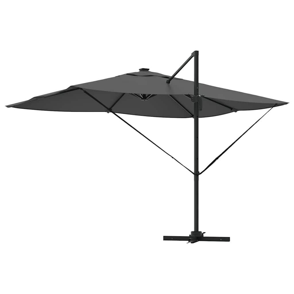 vidaXL Parasol plażowy Ze LED Lights Antracyt 352 x 251 x 265 cm