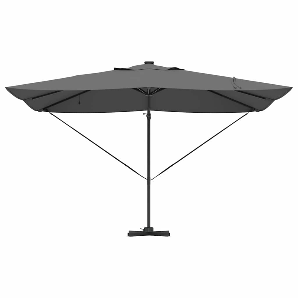 vidaXL Parasol plażowy Ze LED Lights Antracyt 352 x 251 x 265 cm