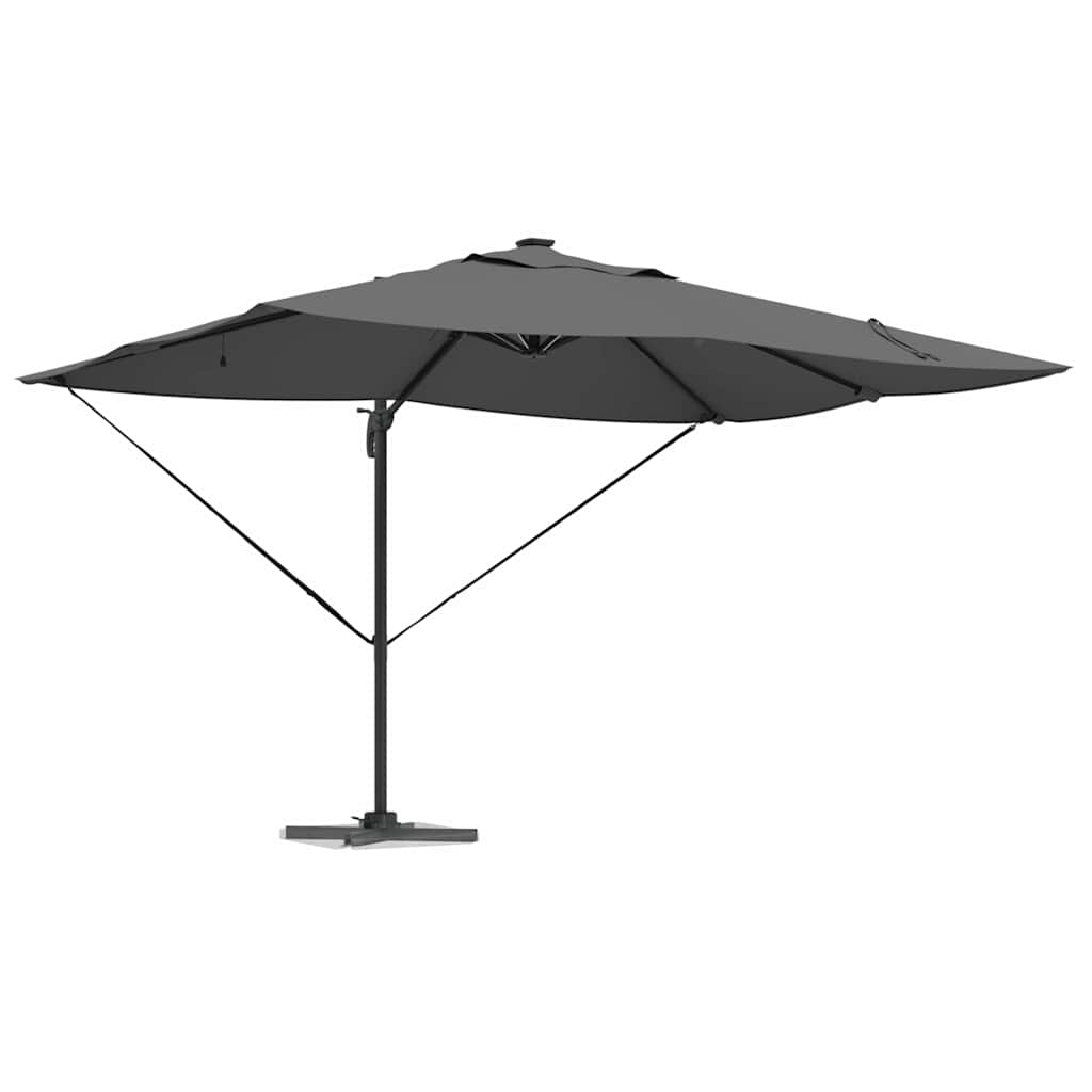 vidaXL Parasol plażowy Ze LED Lights Antracyt 352 x 251 x 265 cm