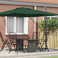 vidaXL Parasol Roma Zielony 286 x 284 x 265 cm Aluminium i Poliester