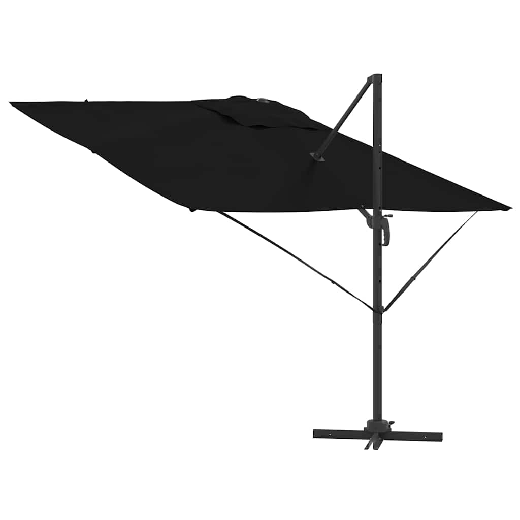 vidaXL Parasol Roma Czarny 286 x 284 x 265 cm Aluminium i Poliester