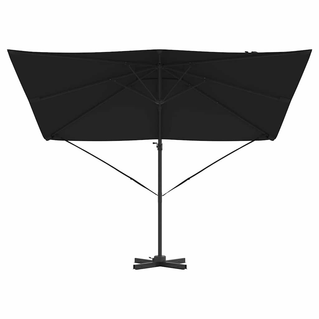 vidaXL Parasol Roma Czarny 286 x 284 x 265 cm Aluminium i Poliester