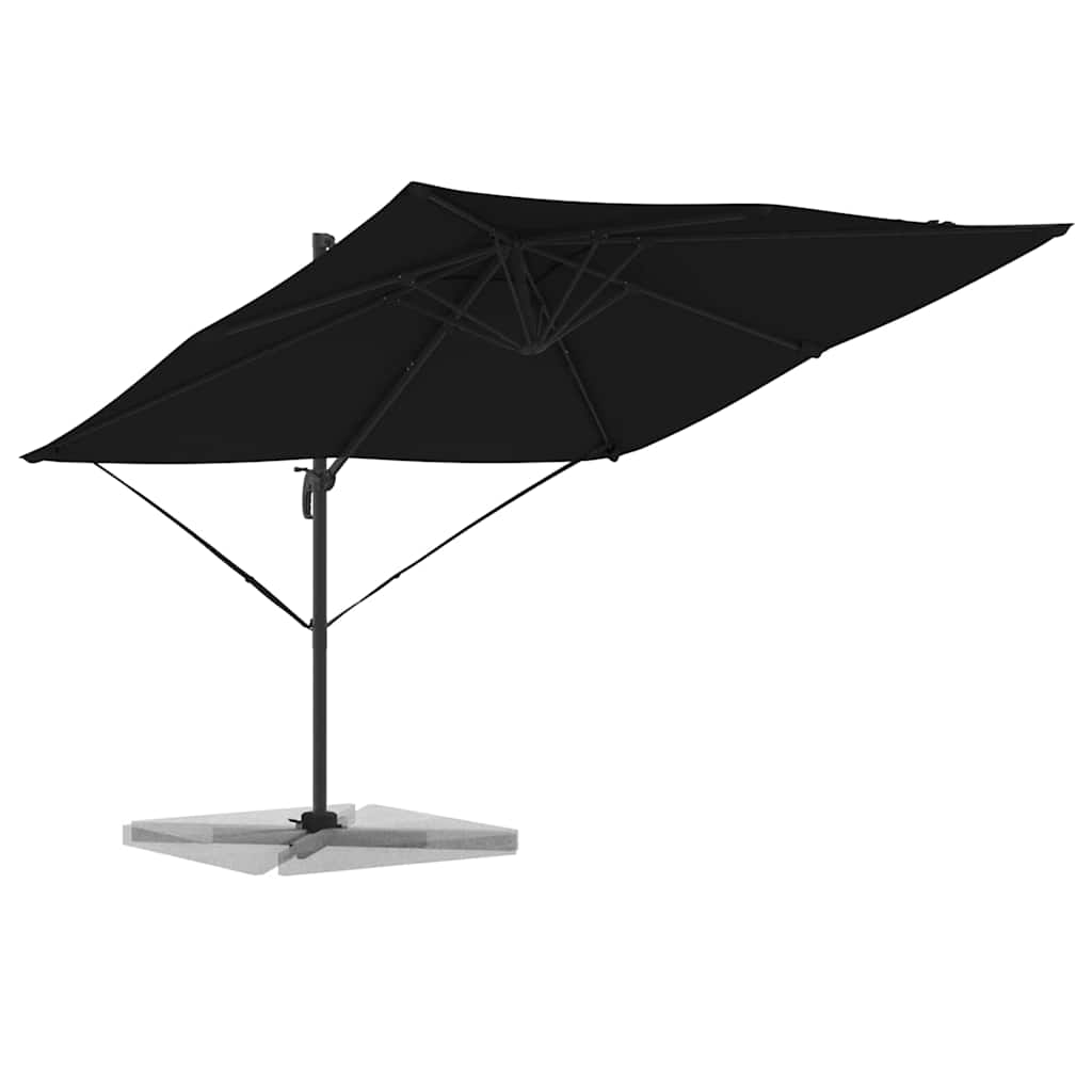 vidaXL Parasol Roma Czarny 286 x 284 x 265 cm Aluminium i Poliester