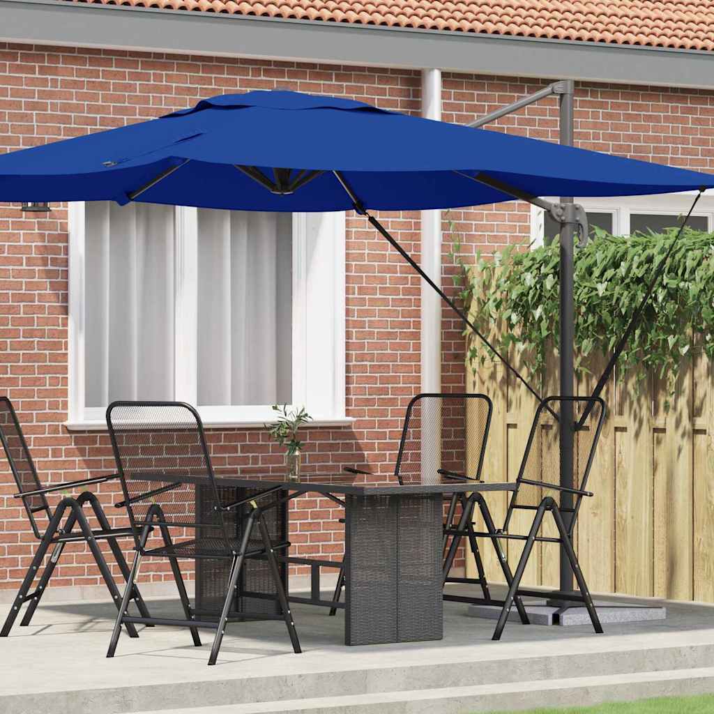 vidaXL Parasol Roma Niebieski 286 x 284 x 265 cm Aluminium i Poliester