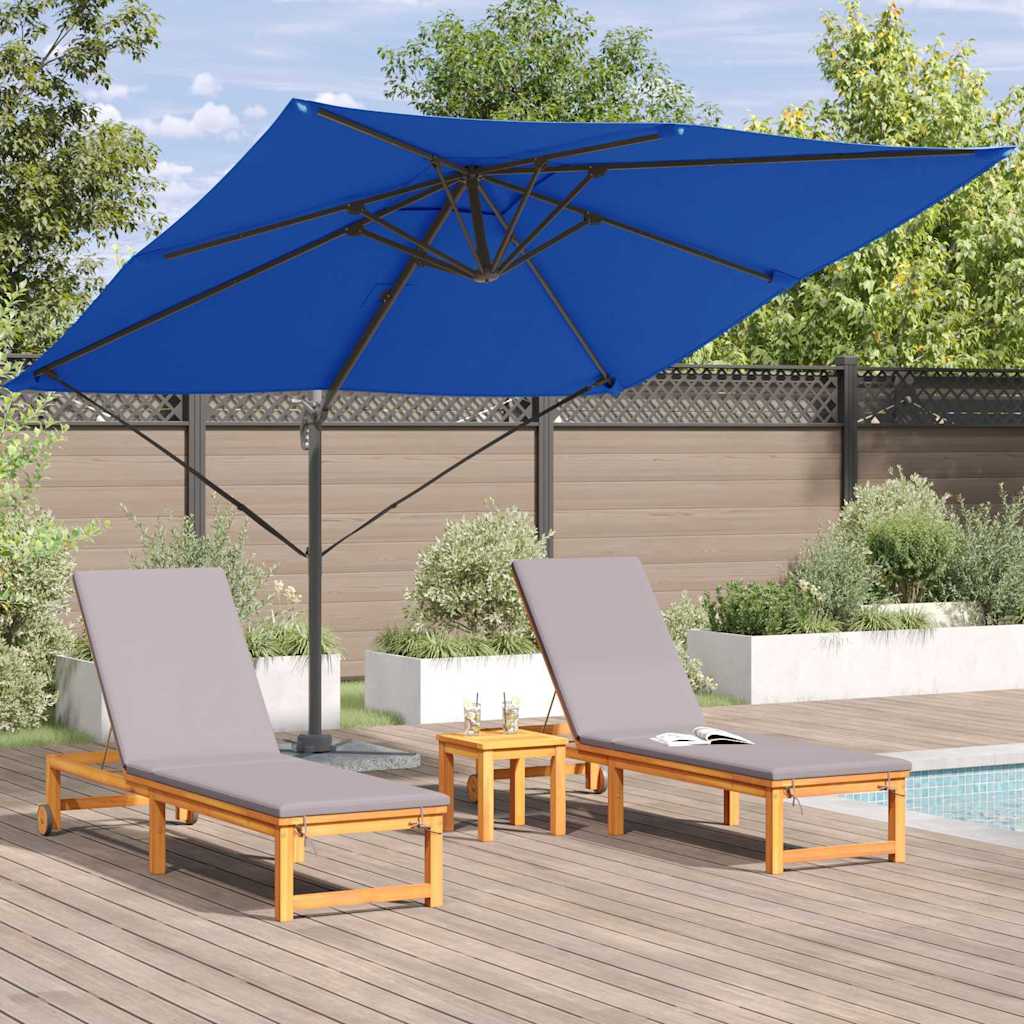 vidaXL Parasol Roma Niebieski 286 x 284 x 265 cm Aluminium i Poliester