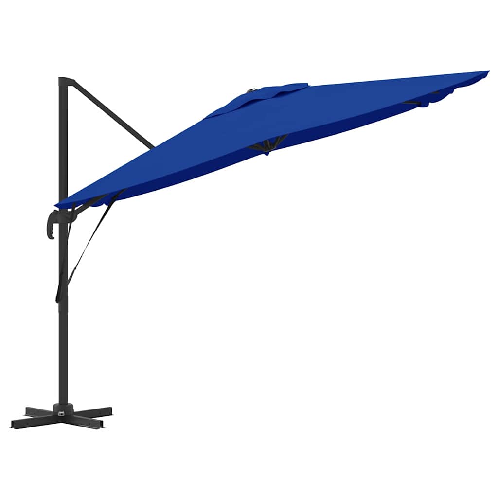 vidaXL Parasol Roma Niebieski 286 x 284 x 265 cm Aluminium i Poliester
