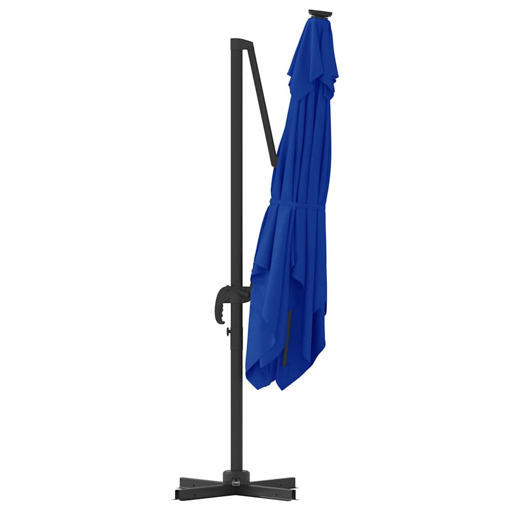 vidaXL Parasol Roma Niebieski 286 x 284 x 265 cm Aluminium i Poliester