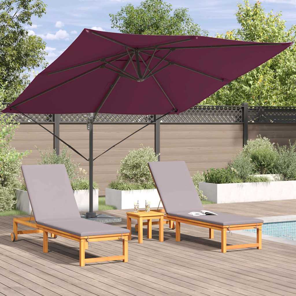 vidaXL Parasol Roma Czerwony 286 x 284 x 265 cm Aluminium i Poliester