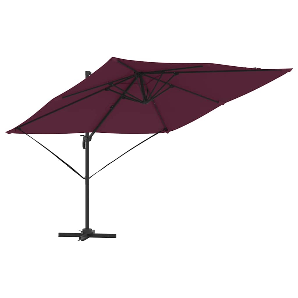 vidaXL Parasol Roma Czerwony 286 x 284 x 265 cm Aluminium i Poliester