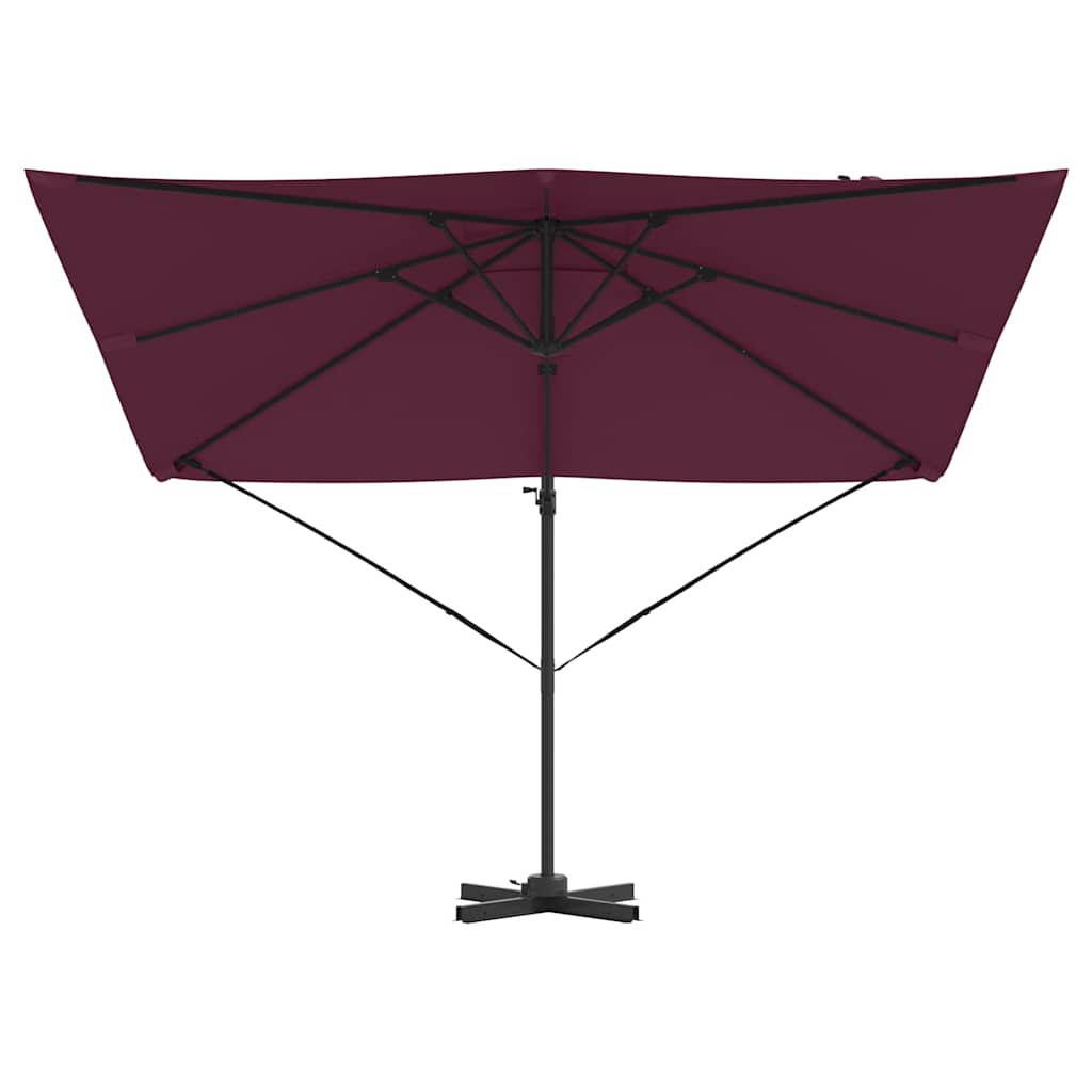 vidaXL Parasol Roma Czerwony 286 x 284 x 265 cm Aluminium i Poliester