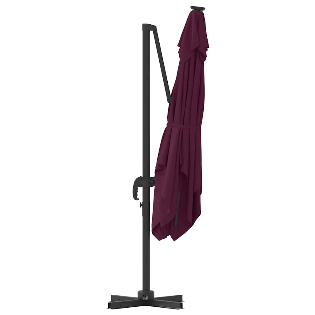 vidaXL Parasol Roma Czerwony 286 x 284 x 265 cm Aluminium i Poliester