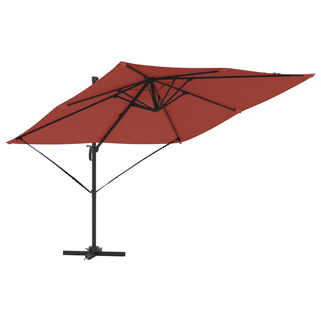 vidaXL Parasol Roma Czerwony 286 x 284 x 265 cm Aluminium i Poliester