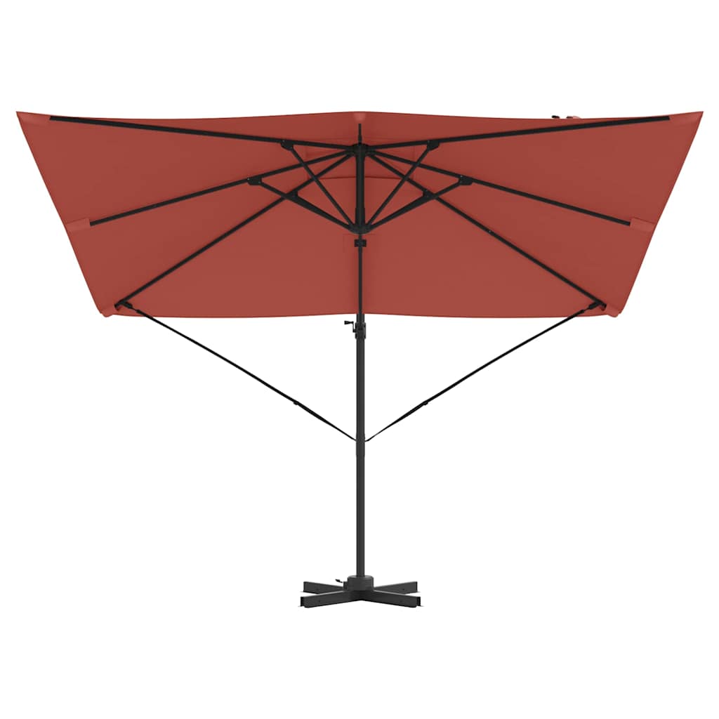 vidaXL Parasol Roma Czerwony 286 x 284 x 265 cm Aluminium i Poliester