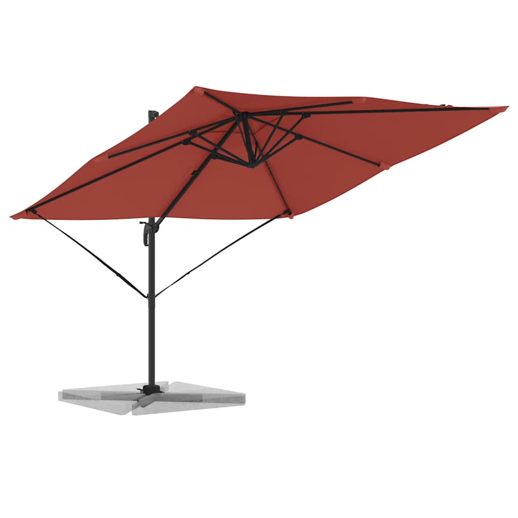 vidaXL Parasol Roma Czerwony 286 x 284 x 265 cm Aluminium i Poliester