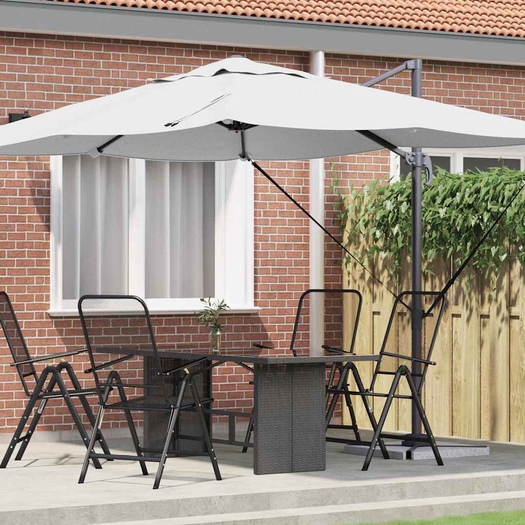 vidaXL Parasol plażowy piaskowy 351 x 250 x 260 cm