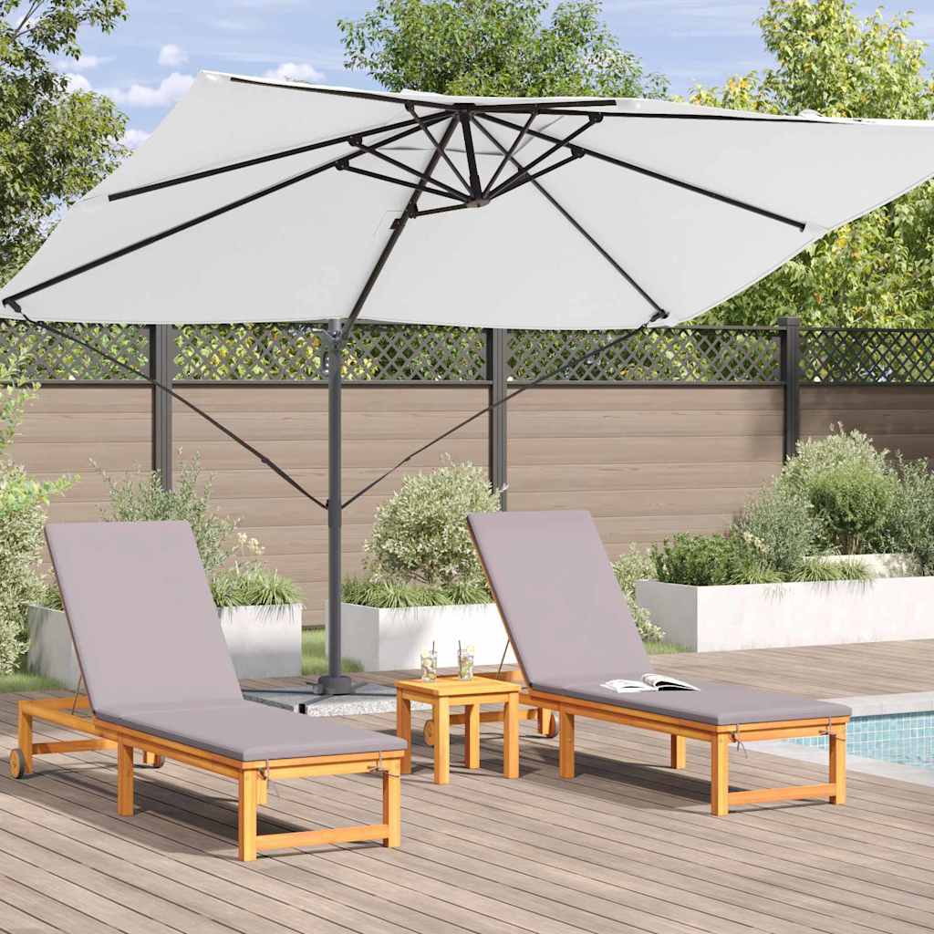vidaXL Parasol plażowy piaskowy 351 x 250 x 260 cm