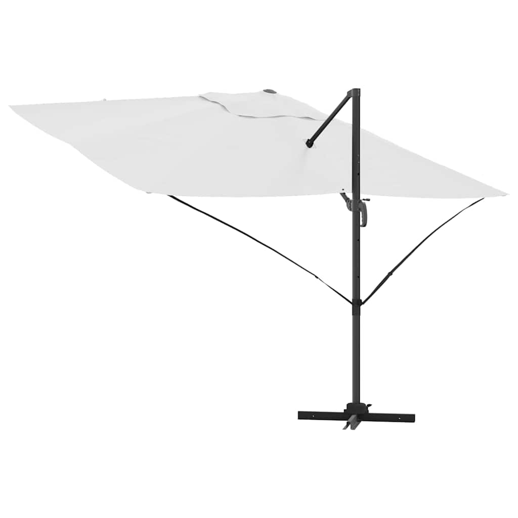vidaXL Parasol plażowy piaskowy 351 x 250 x 260 cm
